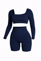 Vêtements de sport court col carré Neo Fit Gym à manches longues Neofit