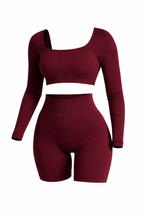 Vêtements de sport court col carré Neo Fit Gym à manches longues Neofit