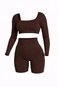 Vêtements de sport court col carré Neo Fit Gym à manches longues Neofit