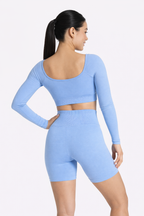 Vêtements de sport court col carré Neo Fit Gym à manches longues Neofit