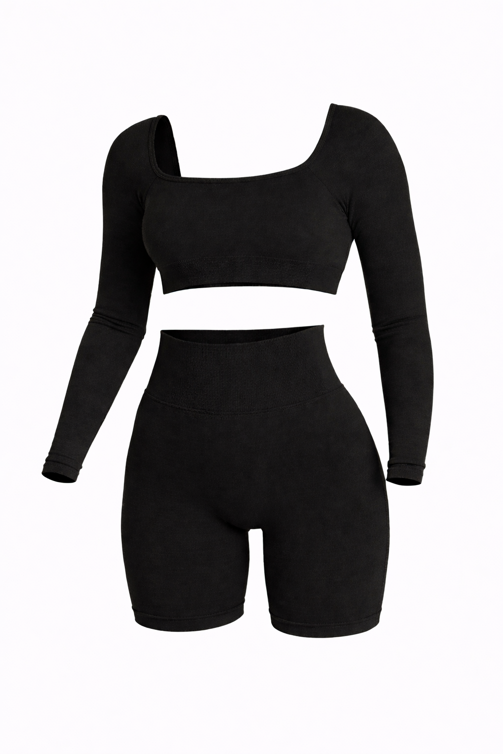 Vêtements de sport court col carré Neo Fit Gym à manches longues Neofit